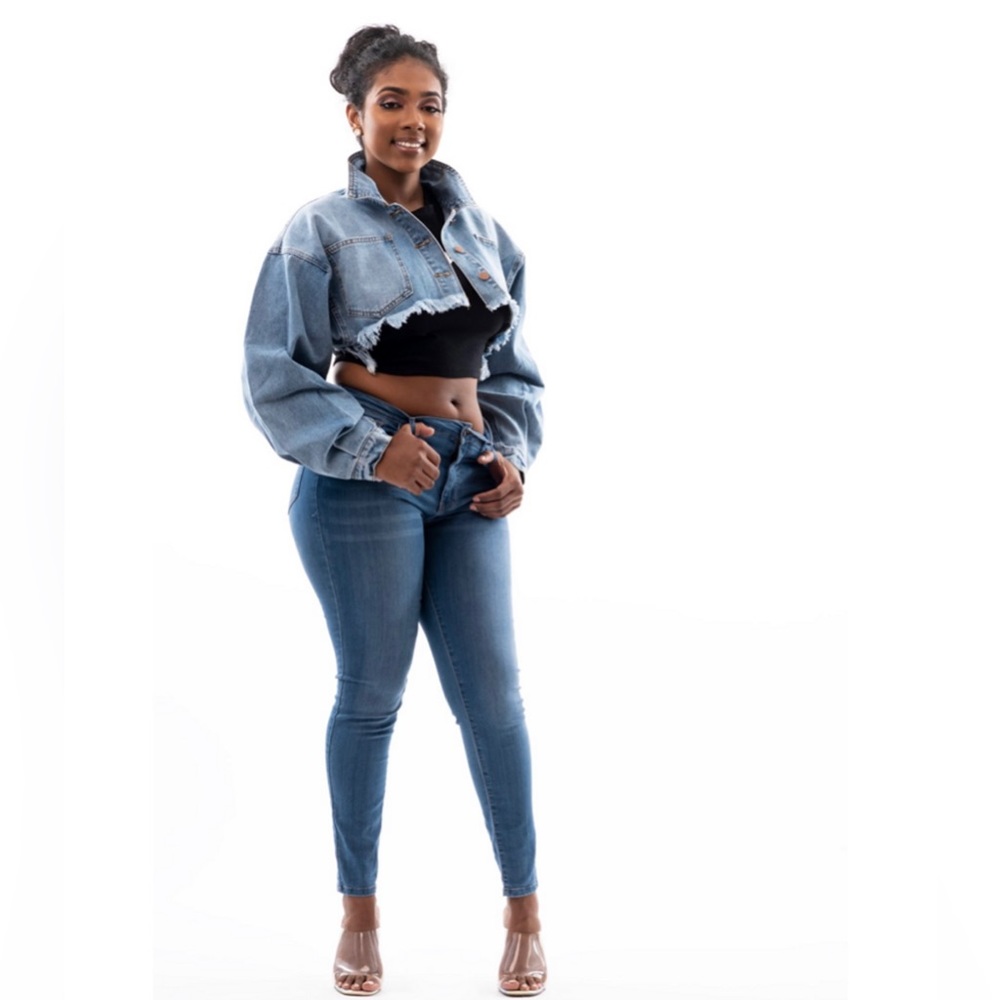 Cropped Top Denim Jacket